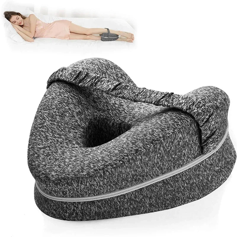 Leg Knee Foam Pillow Memory Cotton Support Cushion Between Legs for Hip Pain Sciatica Side Sleeping Pillow Thigh Leg Pad Cushion