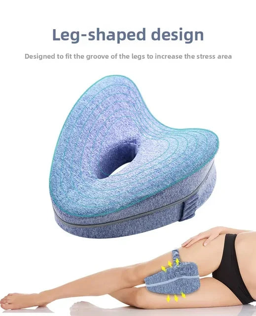Leg Knee Foam Pillow Memory Cotton Support Cushion Between Legs for Hip Pain Sciatica Side Sleeping Pillow Thigh Leg Pad Cushion