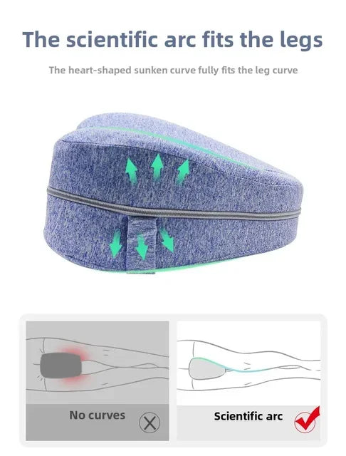 Leg Knee Foam Pillow Memory Cotton Support Cushion Between Legs for Hip Pain Sciatica Side Sleeping Pillow Thigh Leg Pad Cushion