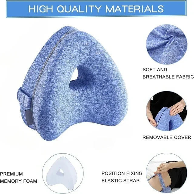 Leg Knee Foam Pillow Memory Cotton Support Cushion Between Legs for Hip Pain Sciatica Side Sleeping Pillow Thigh Leg Pad Cushion