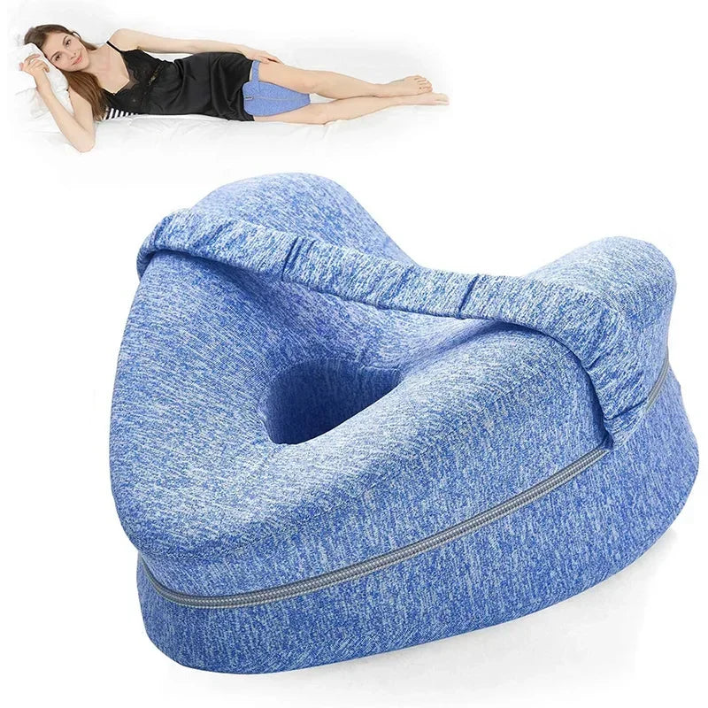 Leg Knee Foam Pillow Memory Cotton Support Cushion Between Legs for Hip Pain Sciatica Side Sleeping Pillow Thigh Leg Pad Cushion